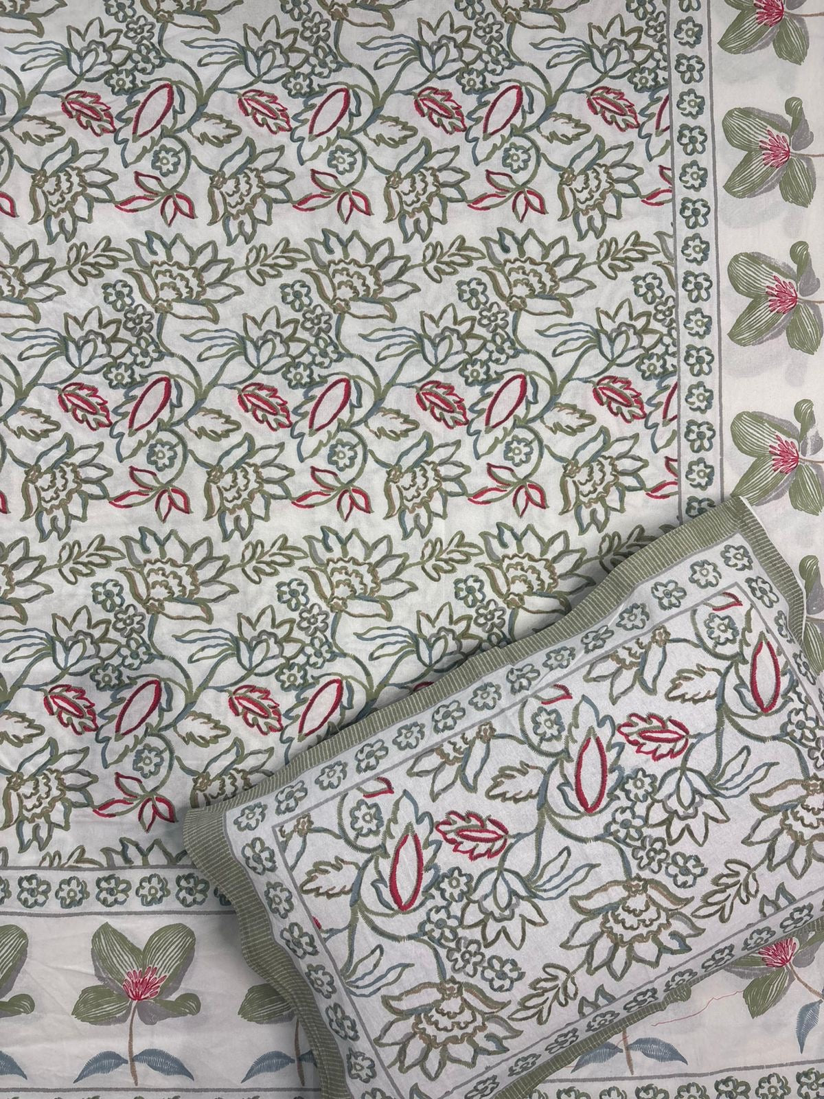 Jaipuri printed bedsheet - King