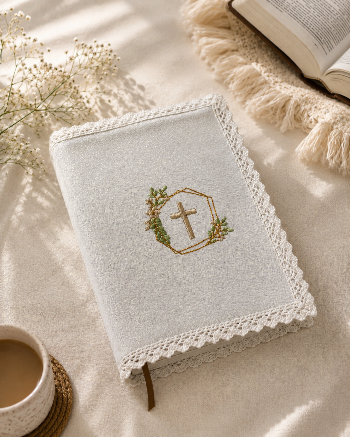Embroidered bible cover