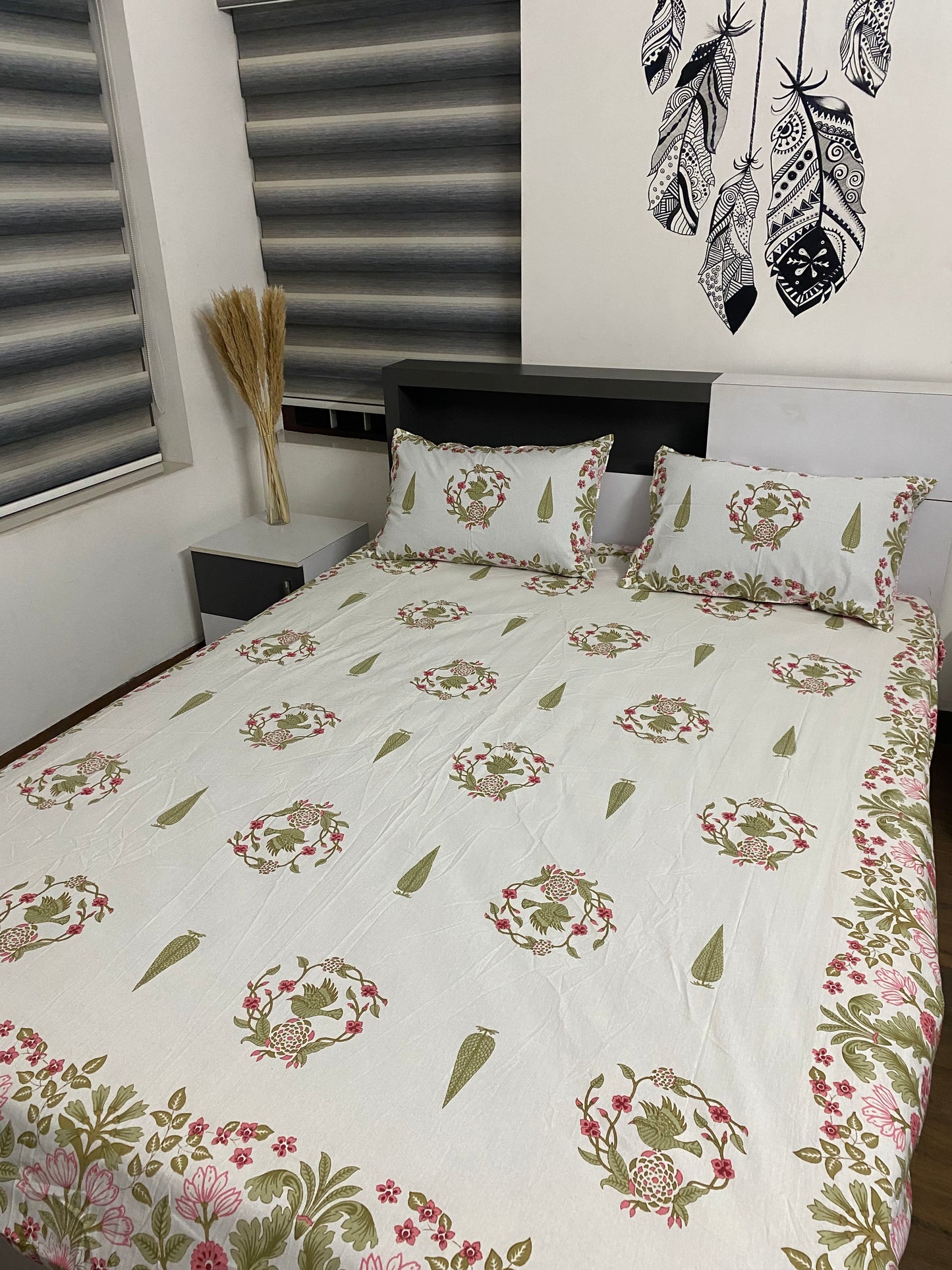 Printed fitted bedsheet - King