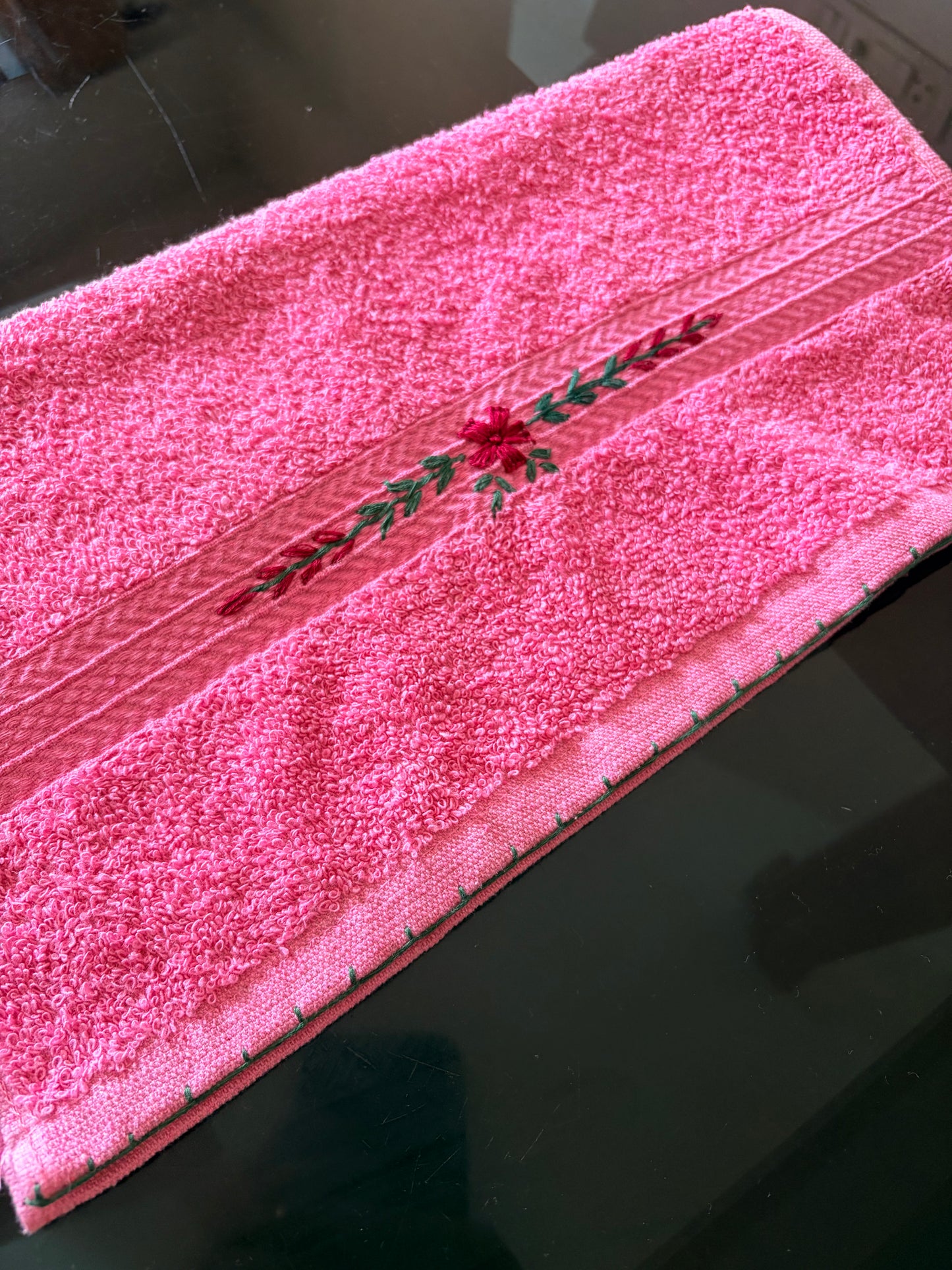 Embroidered hand towel