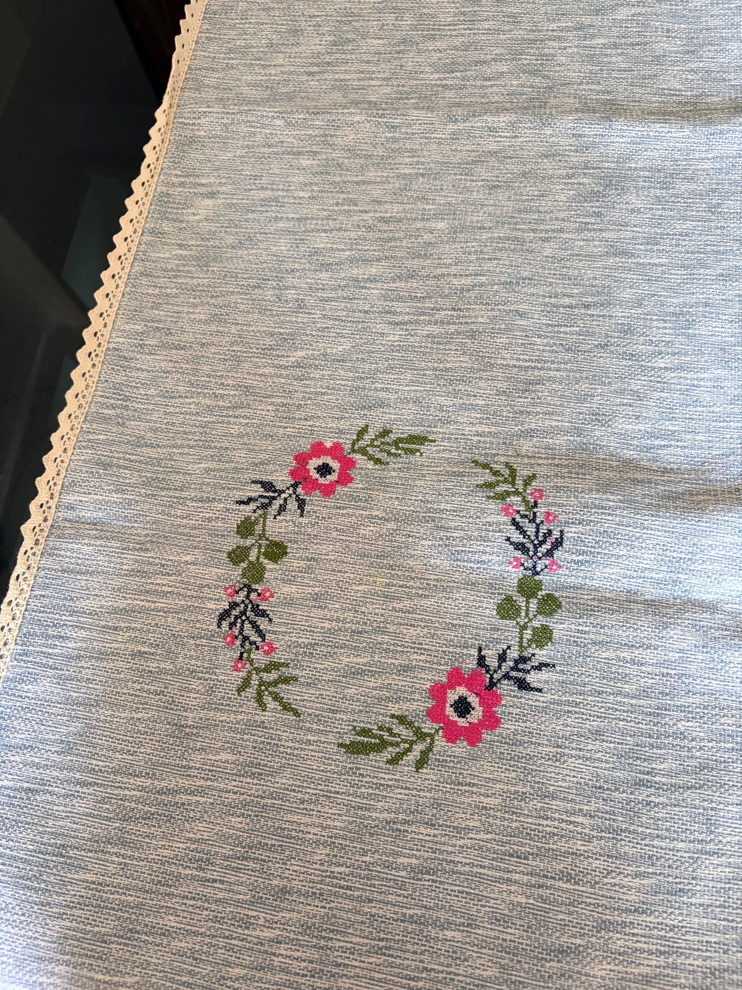 Cross stitch embroidery Runner