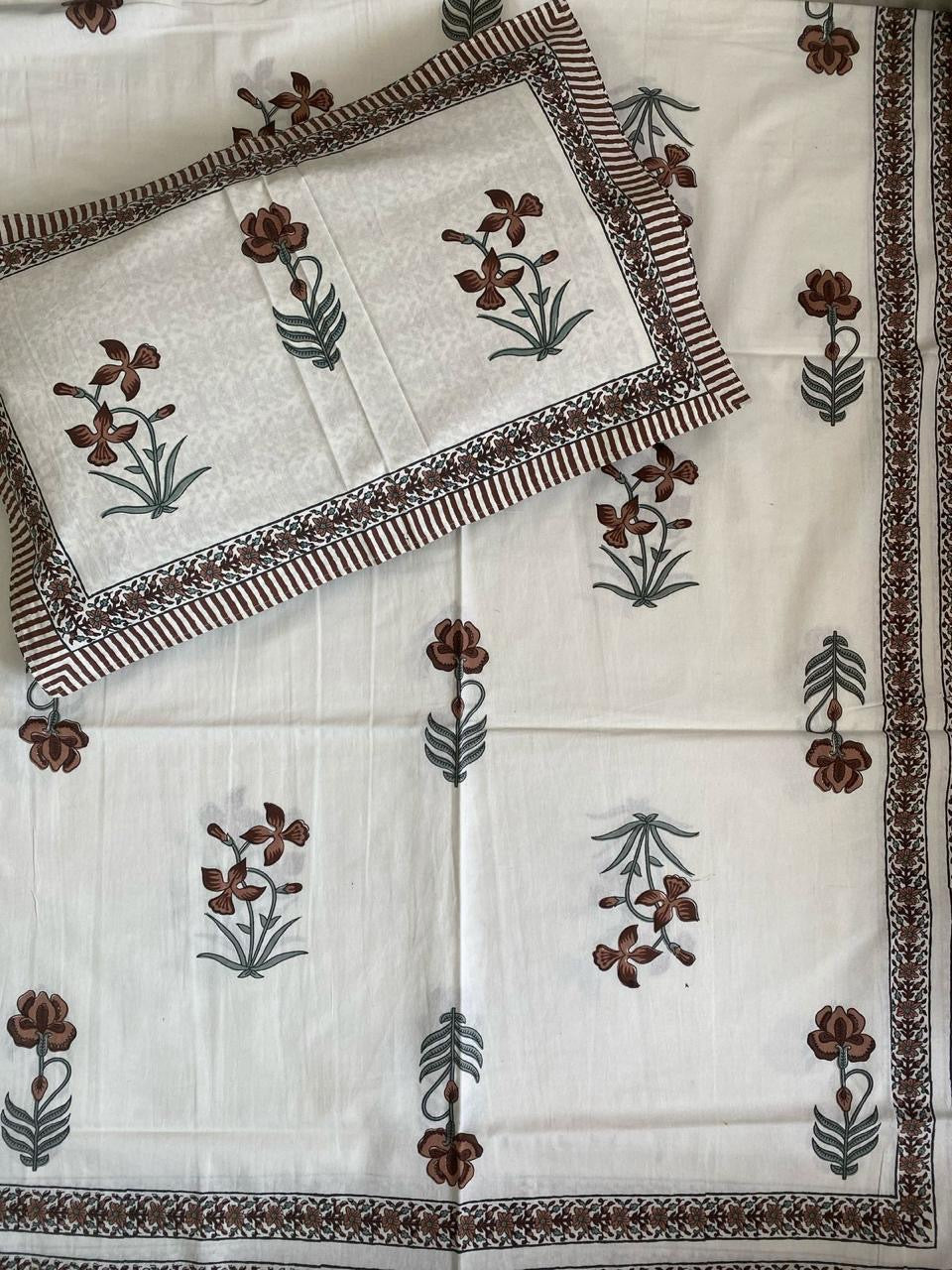 Jaipuri printed bedsheet - King