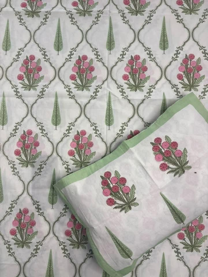 Jaipuri printed bedsheet - King