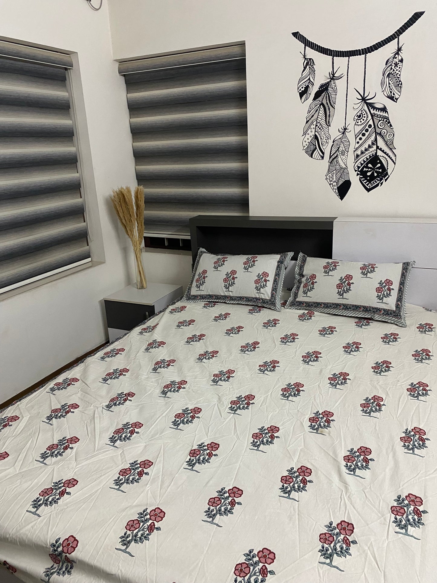 Fitted printed bedsheet - Queen