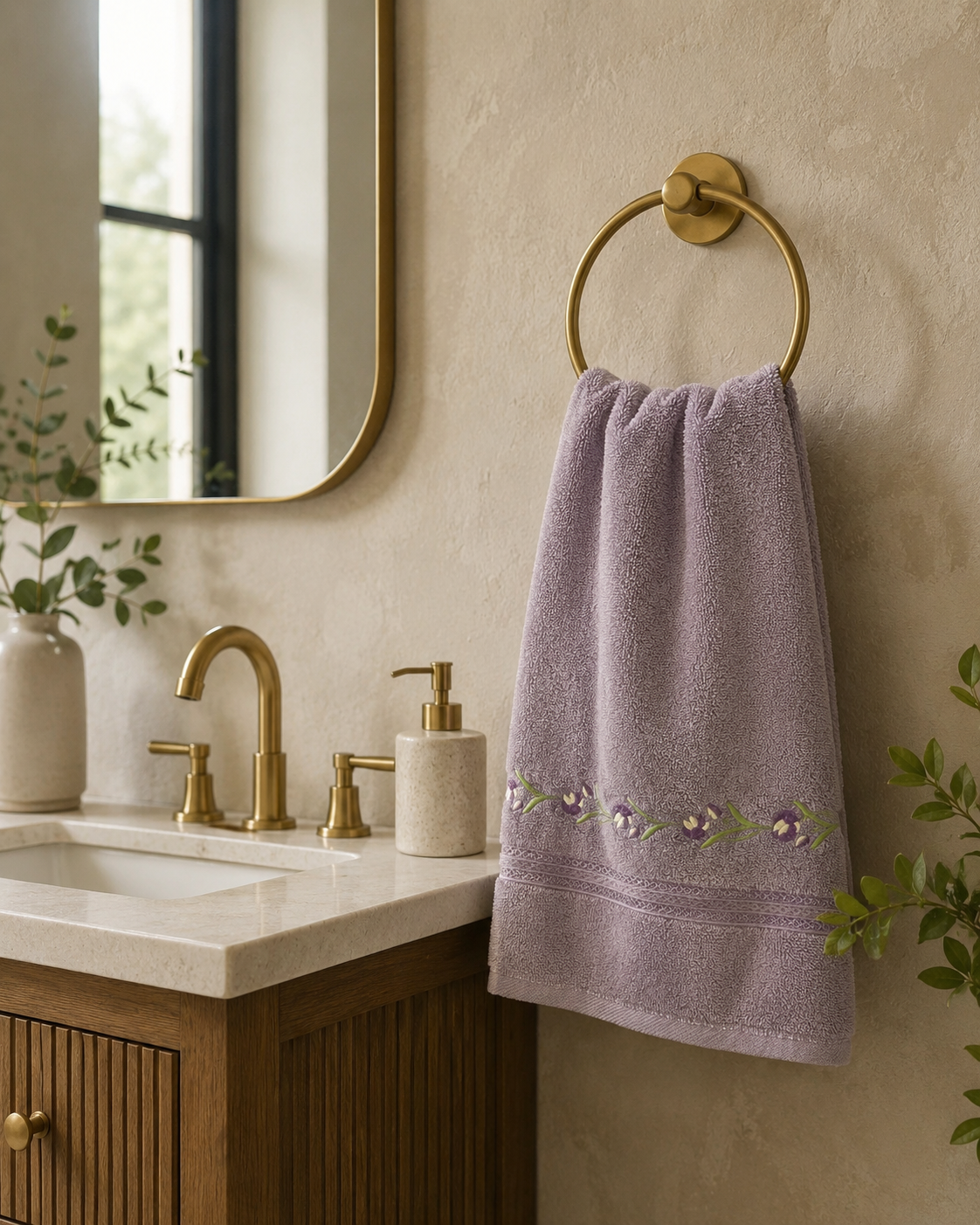 Embroidered Face Towel