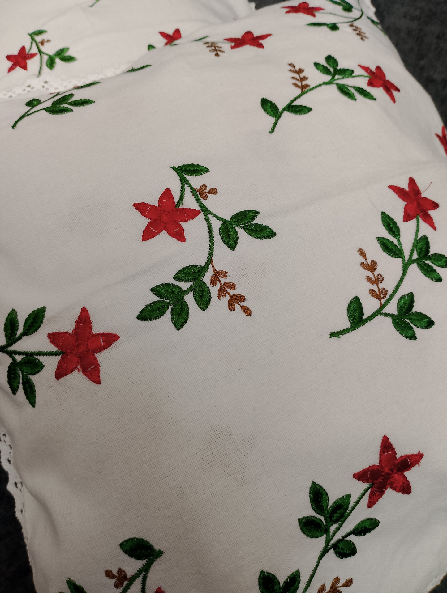 Embroidered cushion cover