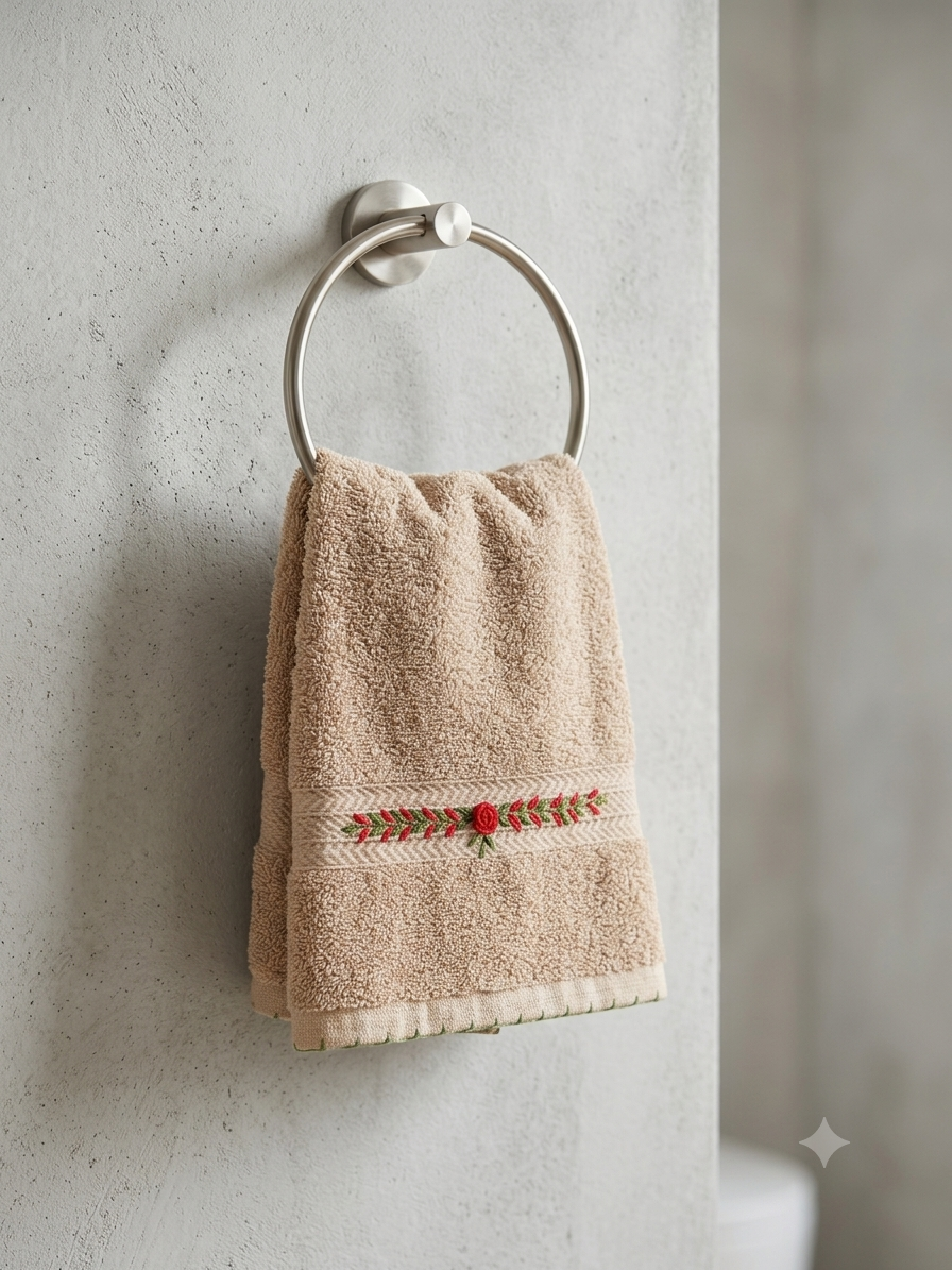 Embroidered hand towel