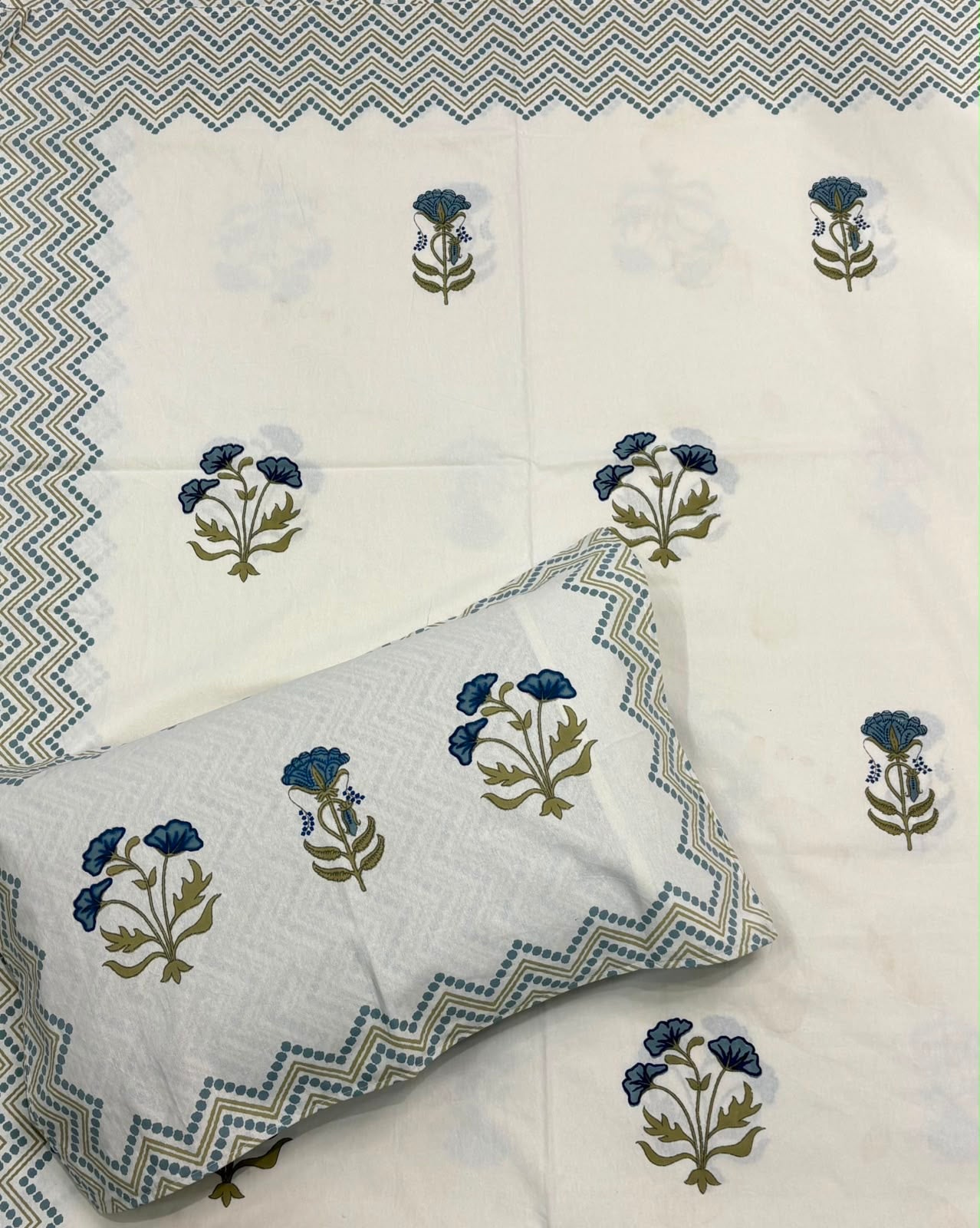 Jaipuri printed bedsheet - King