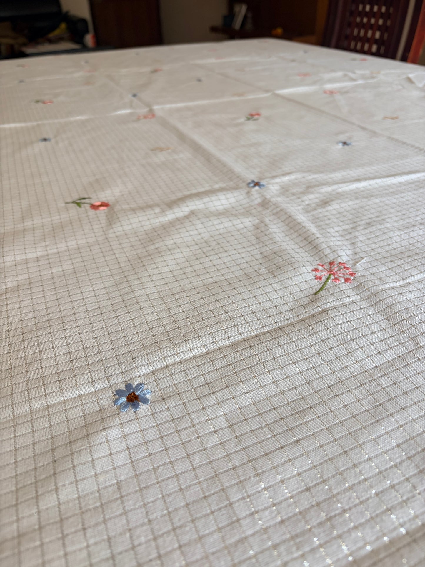 Embroidered table cloth