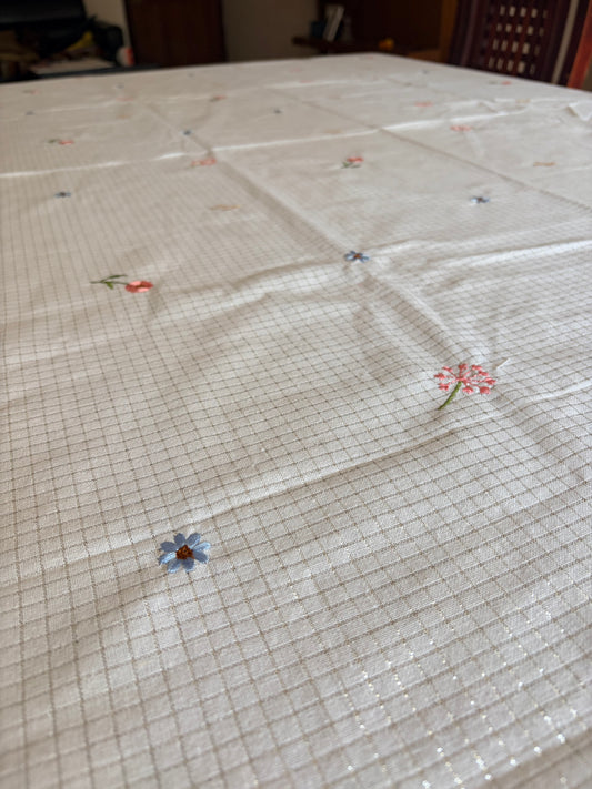 Embroidered table cloth