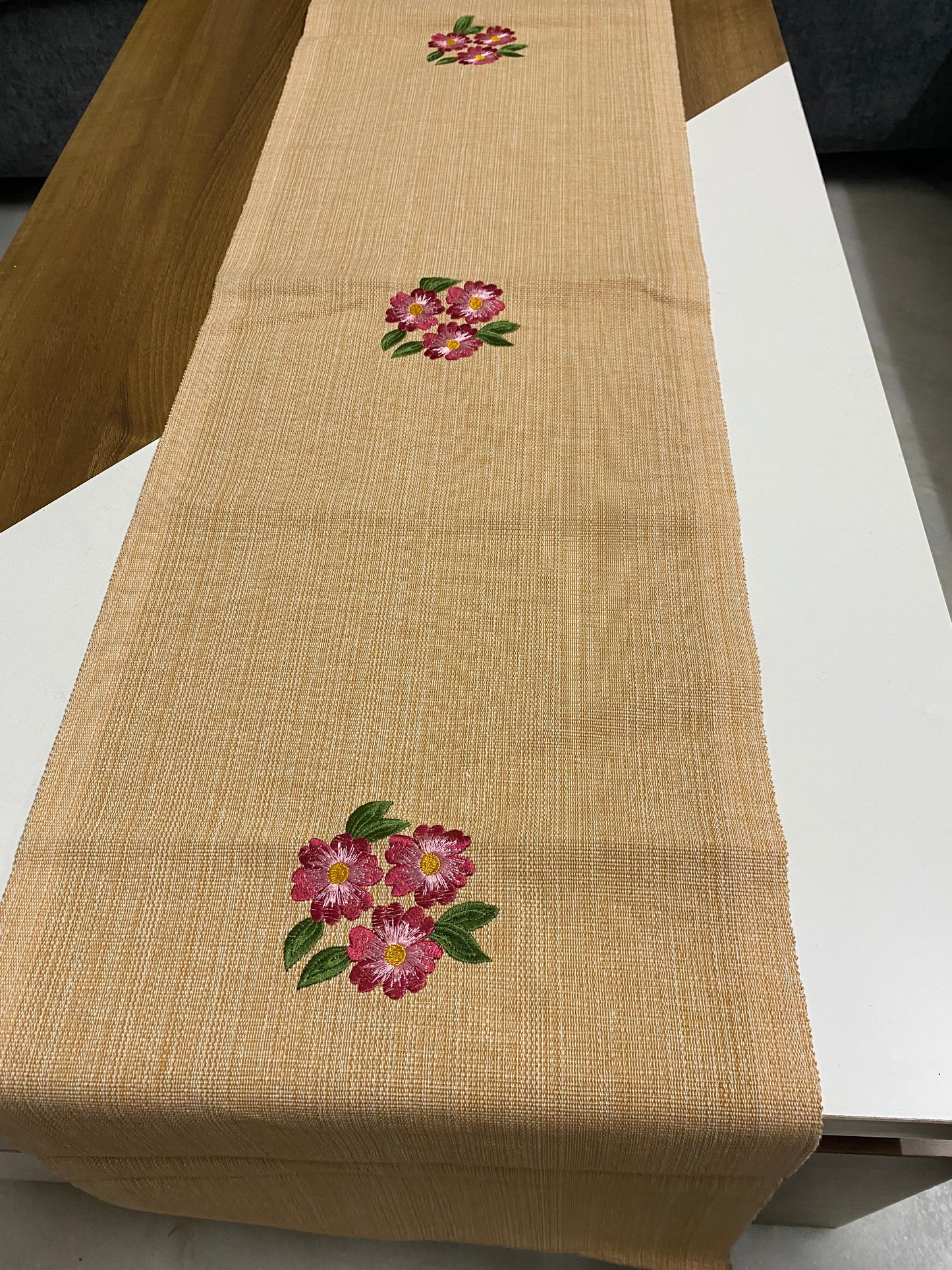 Embroidered table runner