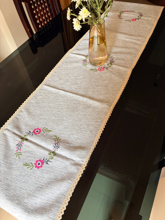Cross stitch embroidery Runner