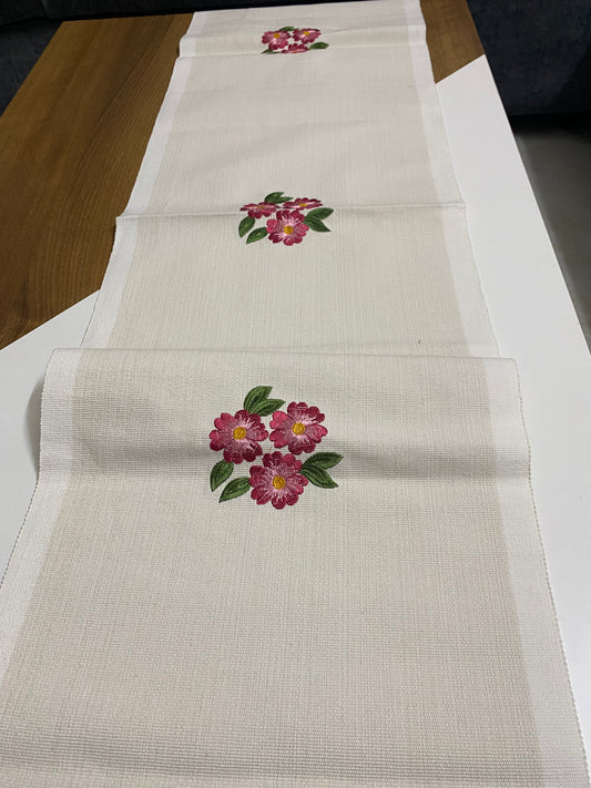 Embroidered table runner