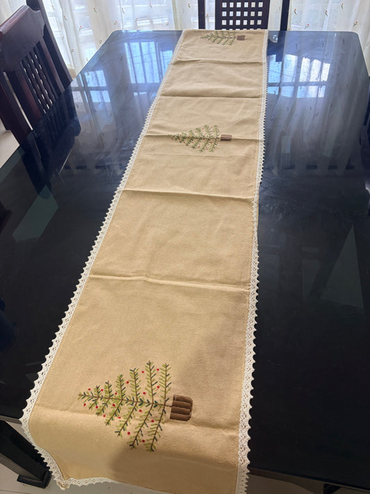 Embroidered table runner