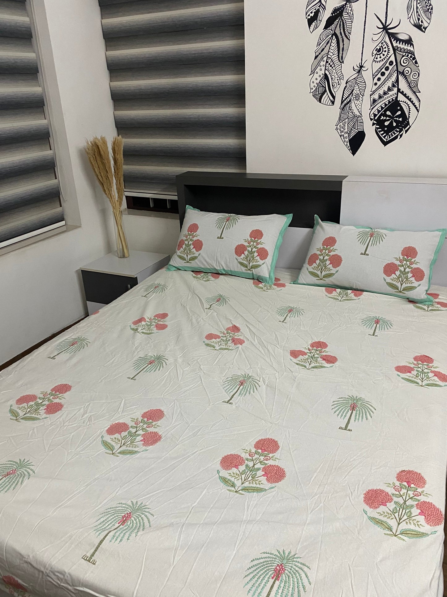 Fitted printed bedsheet - King