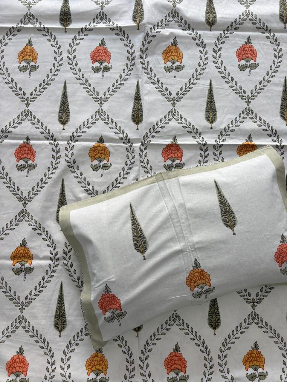 Jaipuri print bedsheet - King