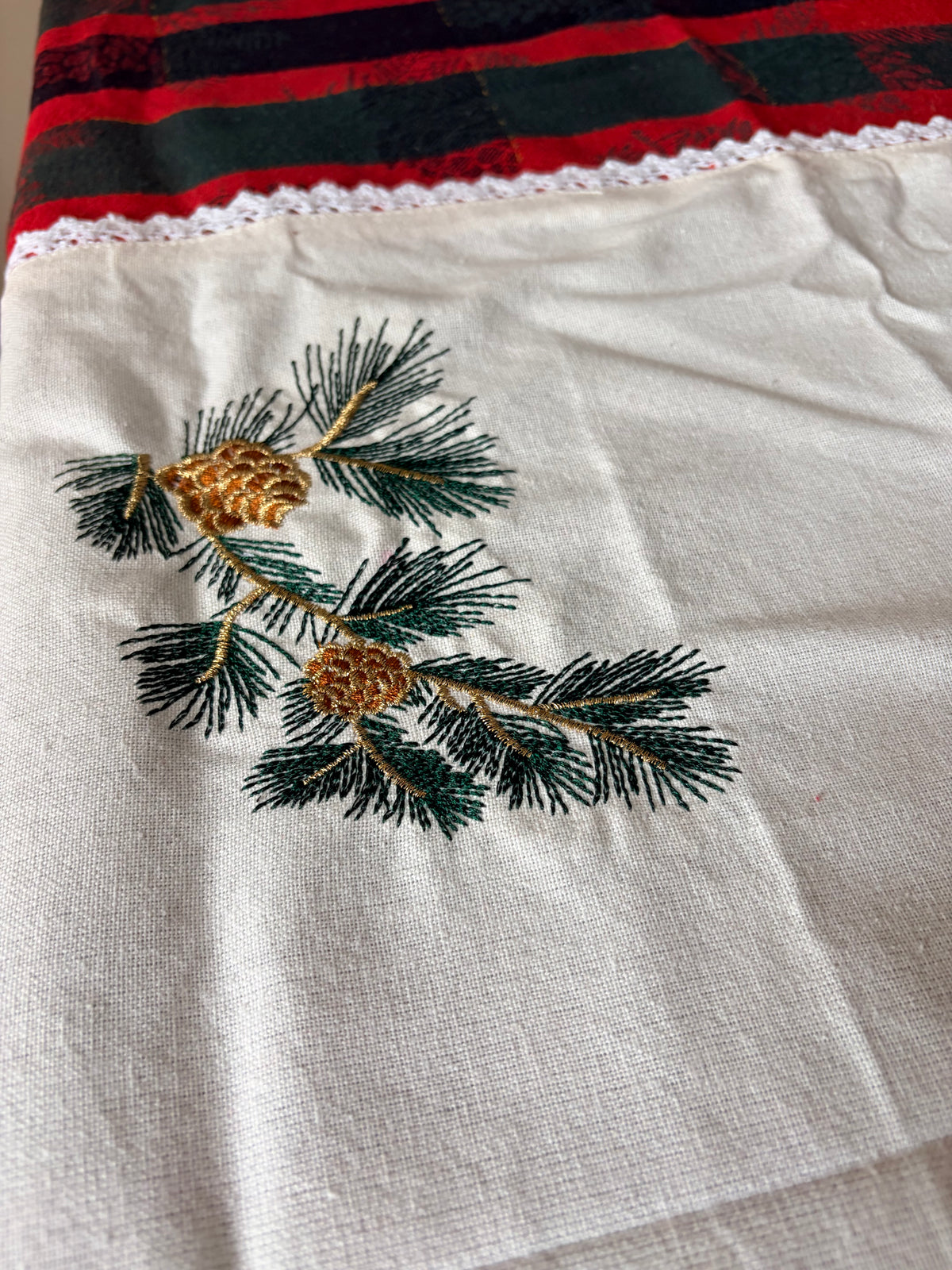 Embroidered table cloth