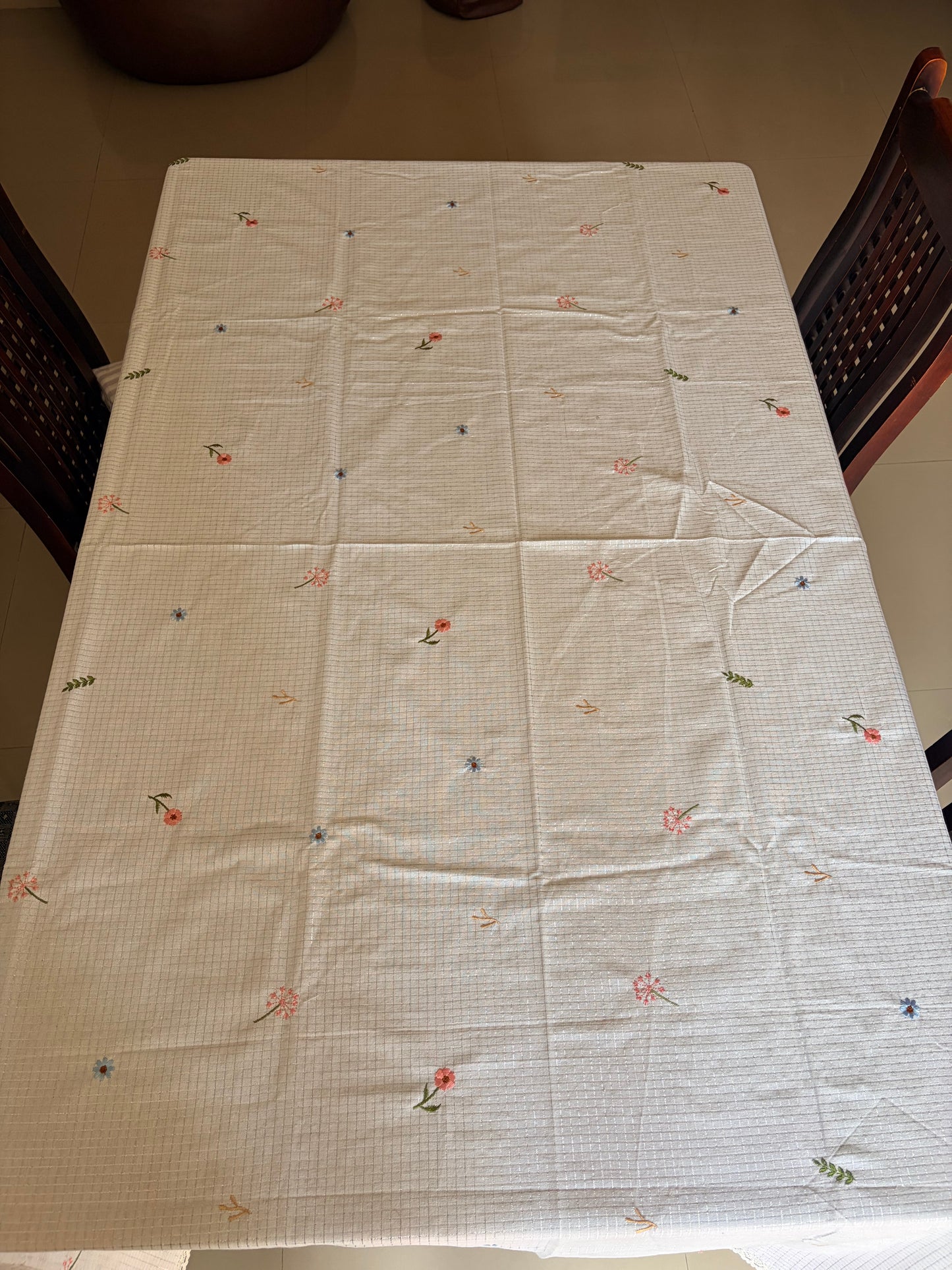 Embroidered table cloth