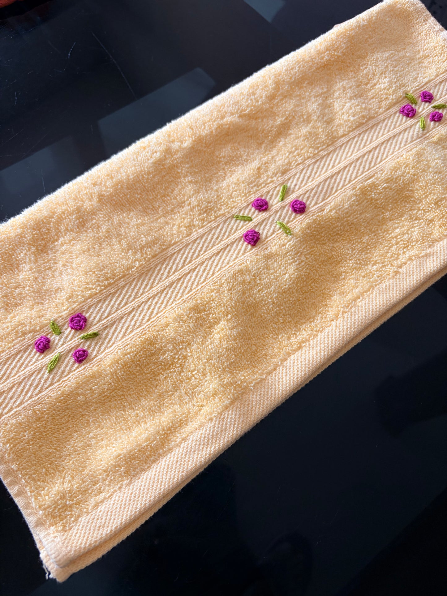 Embroidered hand towel