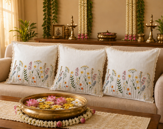 Meadow bloom- cushion cover -16x16