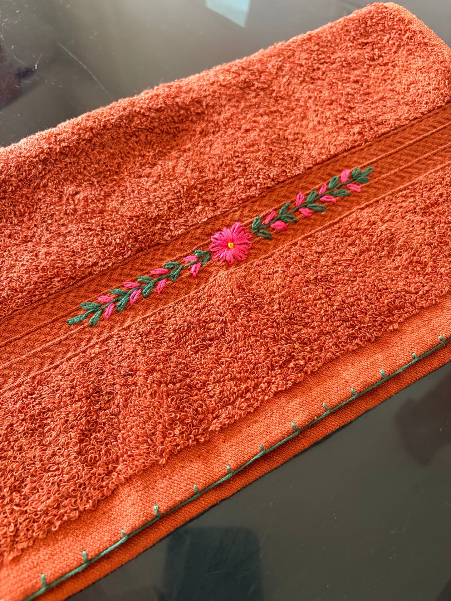 Embroidered hand towel