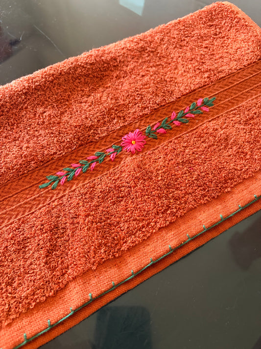Embroidered hand towel
