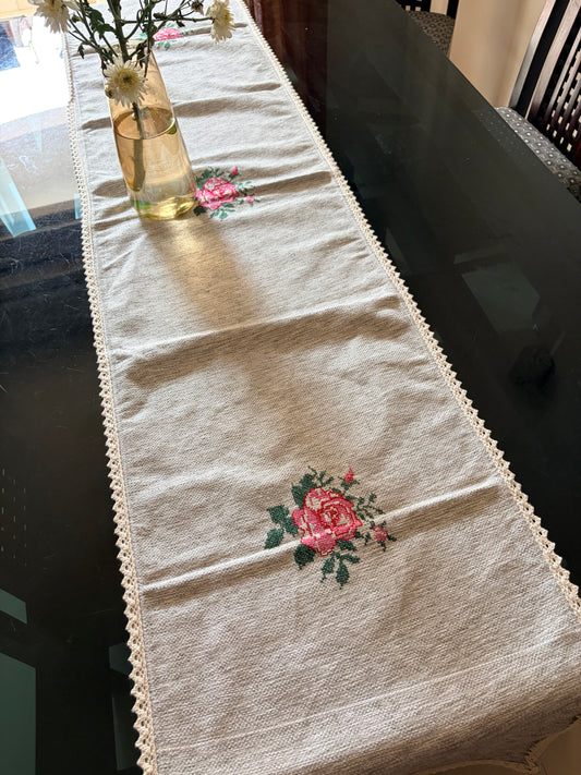 Cross stitch embroidery Runner