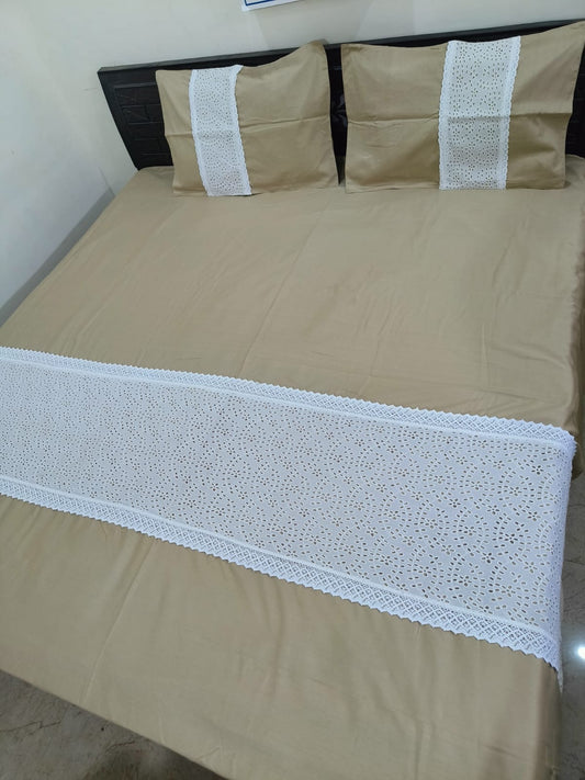 Hacoba applique work bedsheet -King