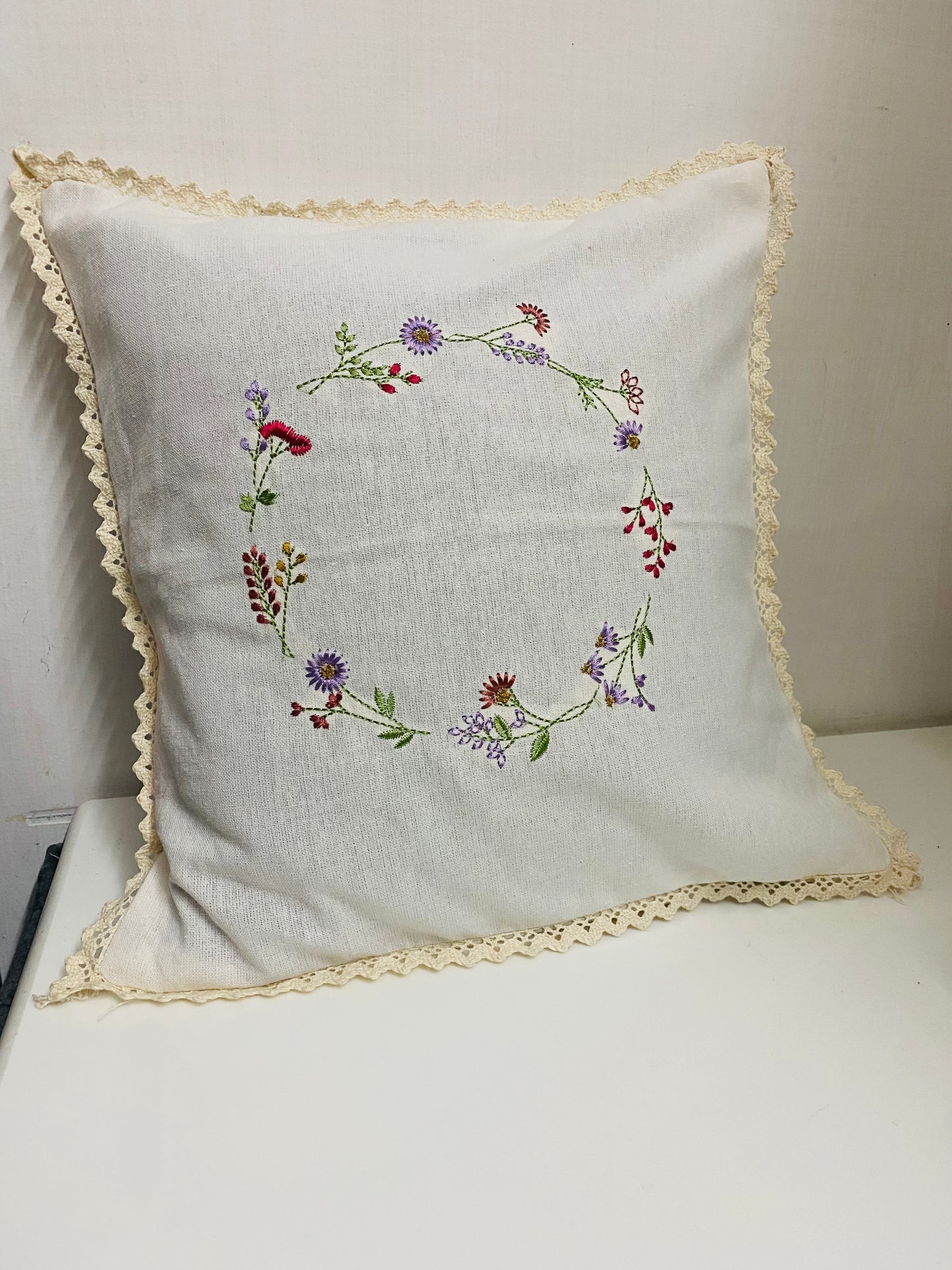 Floral Crown - Cushion cover- 16 X 16
