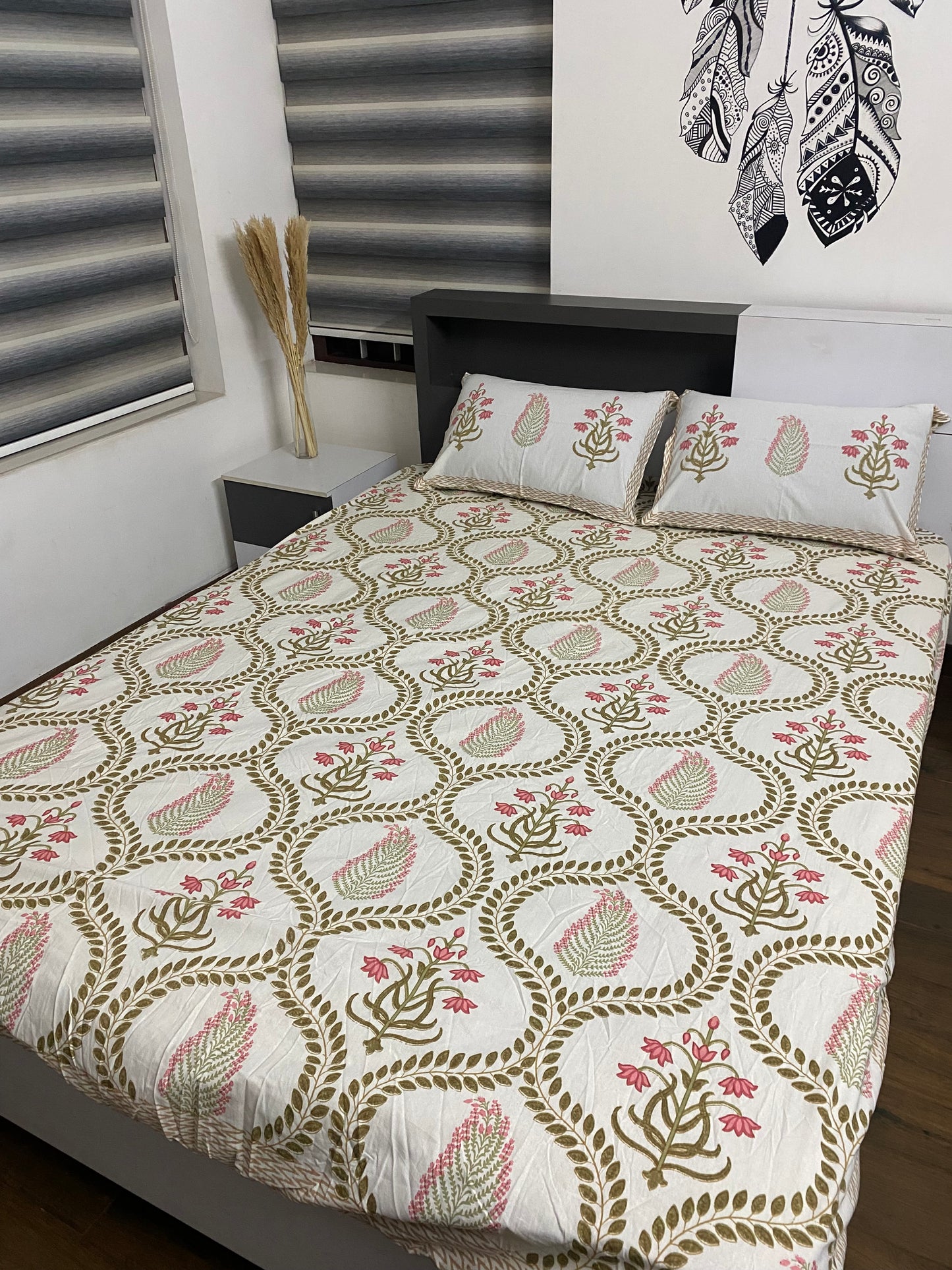 Fitted printed bedsheet - King