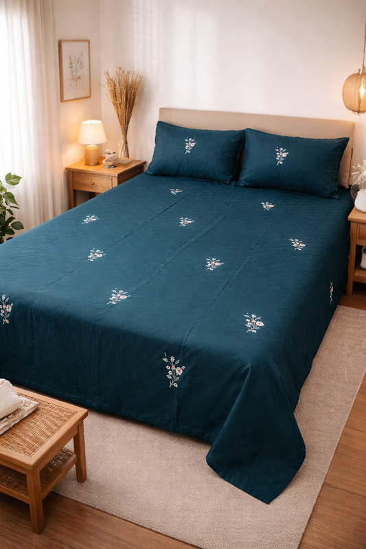 Embroidered bedsheet -King