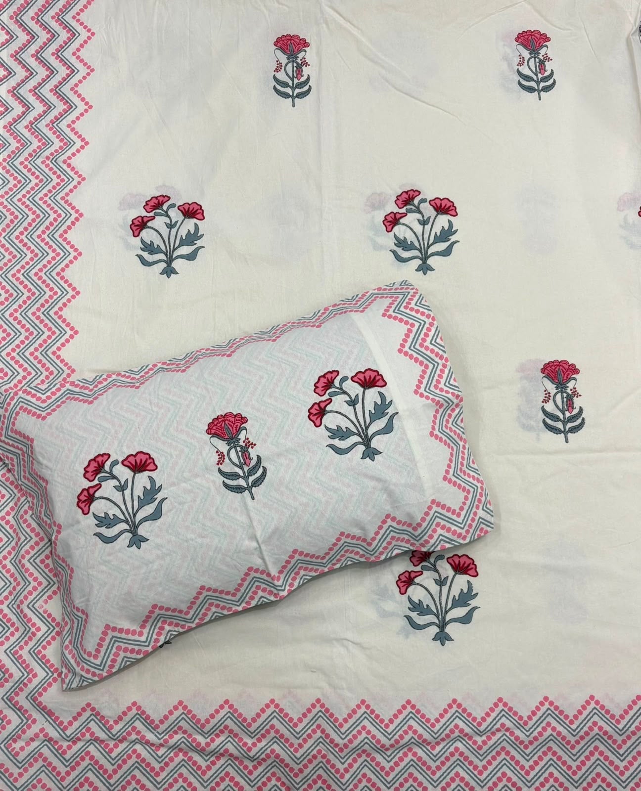 Jaipuri printed bedsheet - King