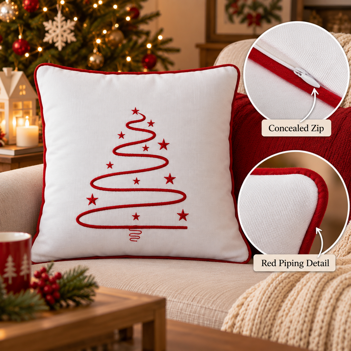 Embroidered cushion covers
