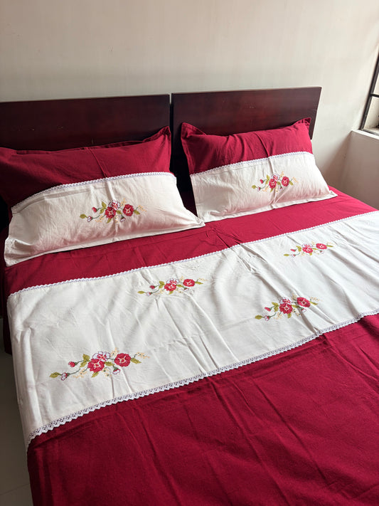 Embroidered bedsheet king