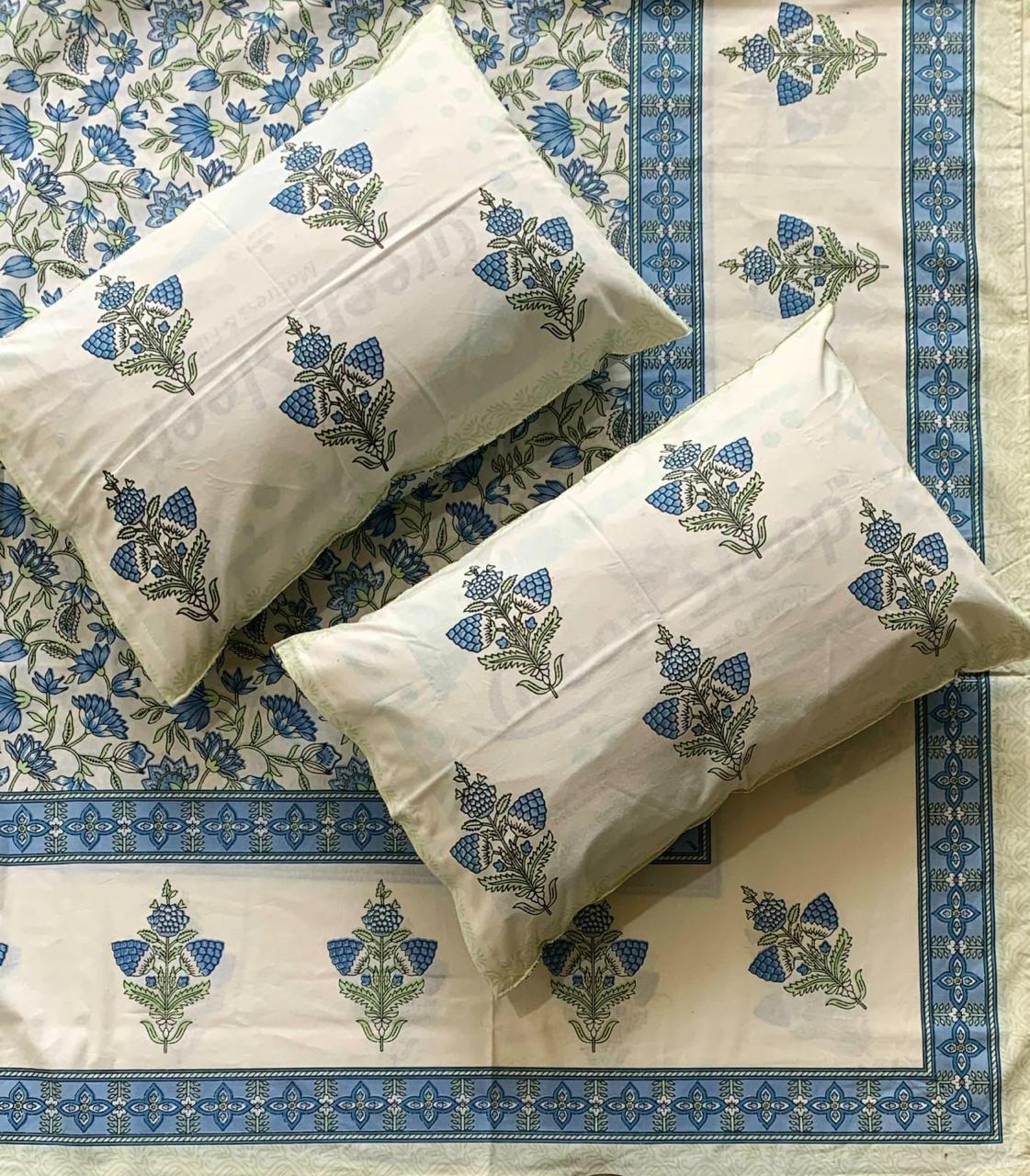 Handblock print bedsheet - King