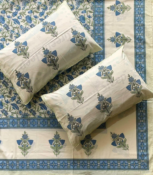 Handblock print bedsheet - King