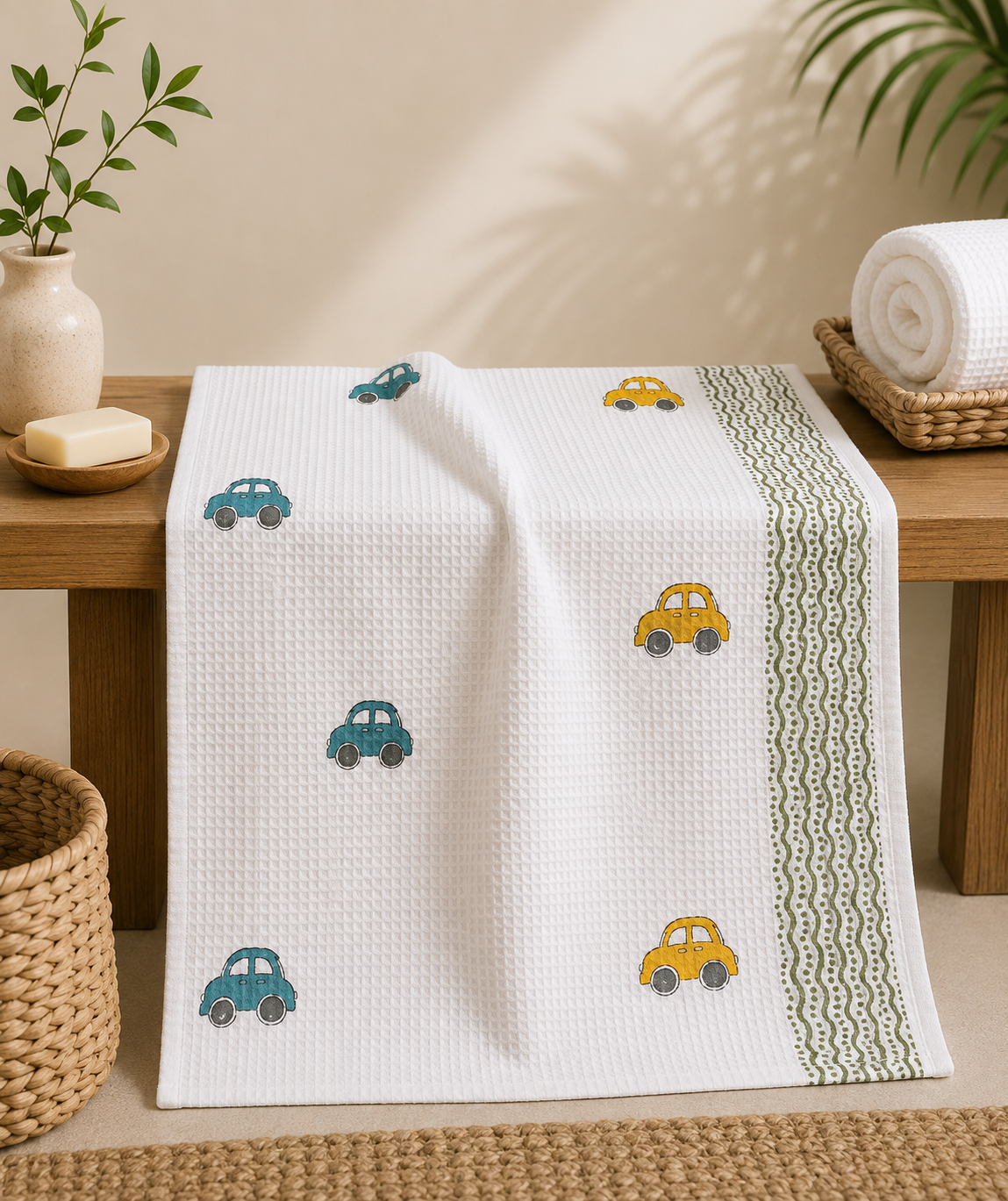 Printed bath towel - cotton