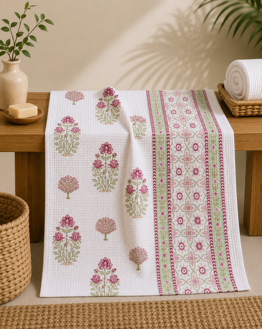 Printed cotton bath towel