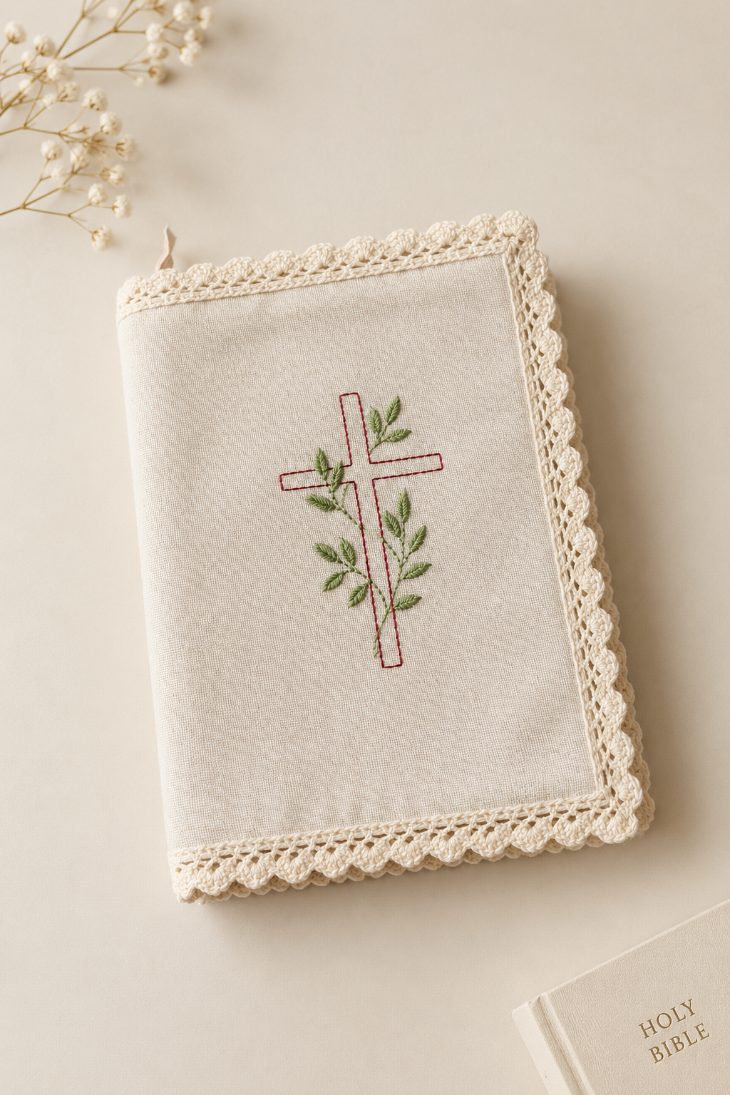 Embroidered bible cover