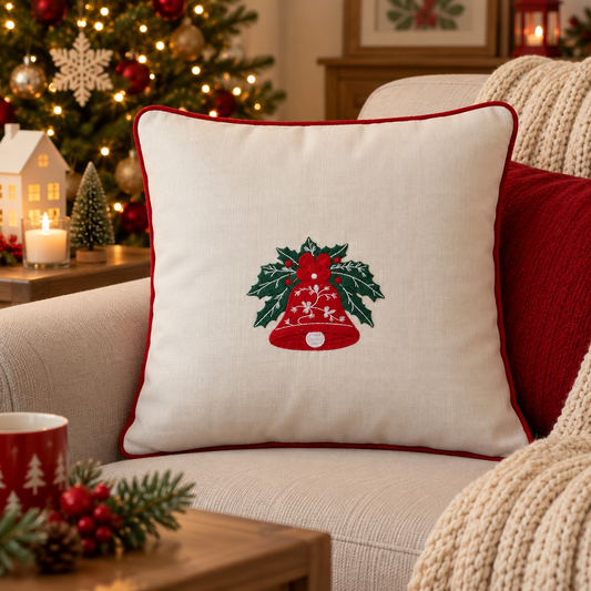Embroidered cushion cover