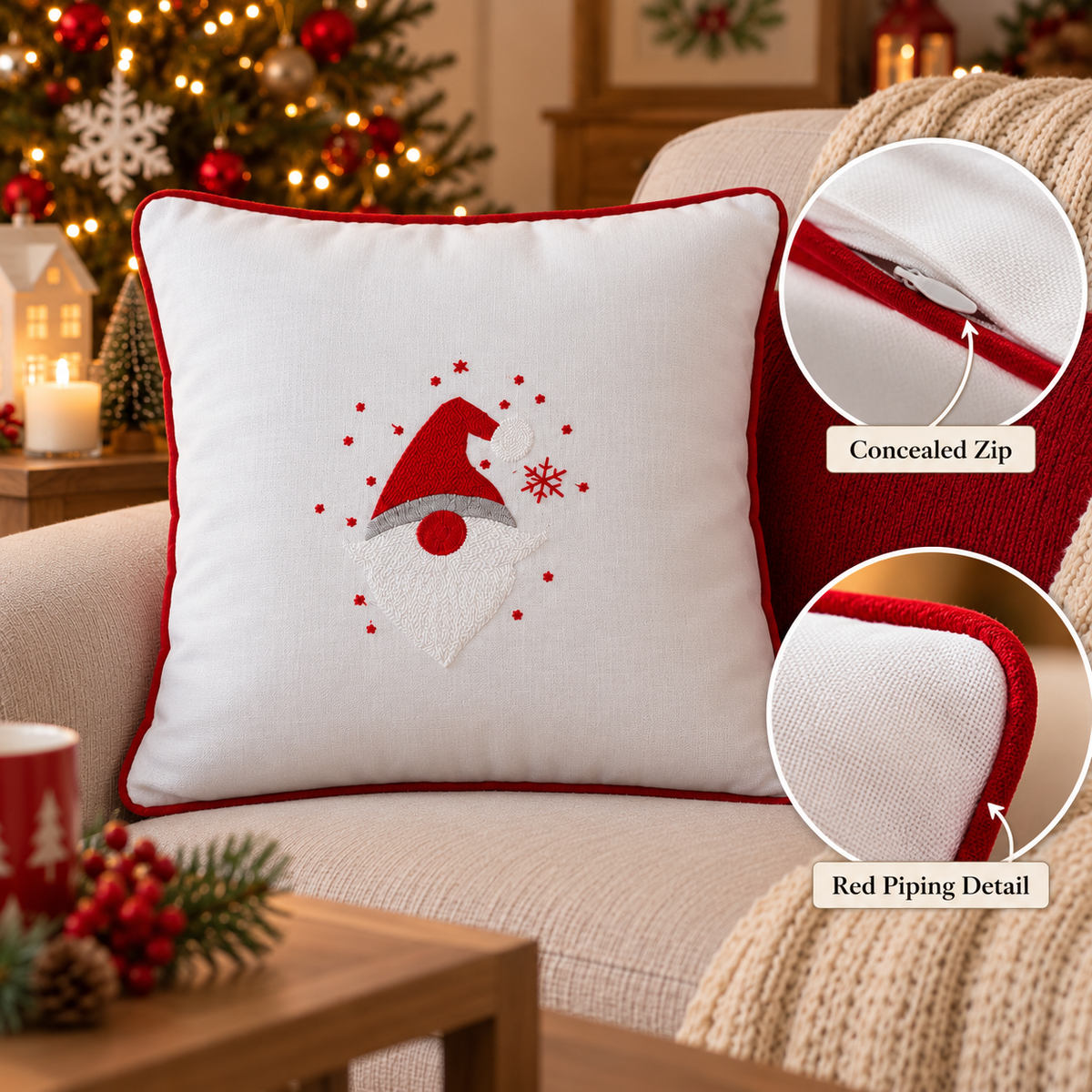 Embroidered cushion covers