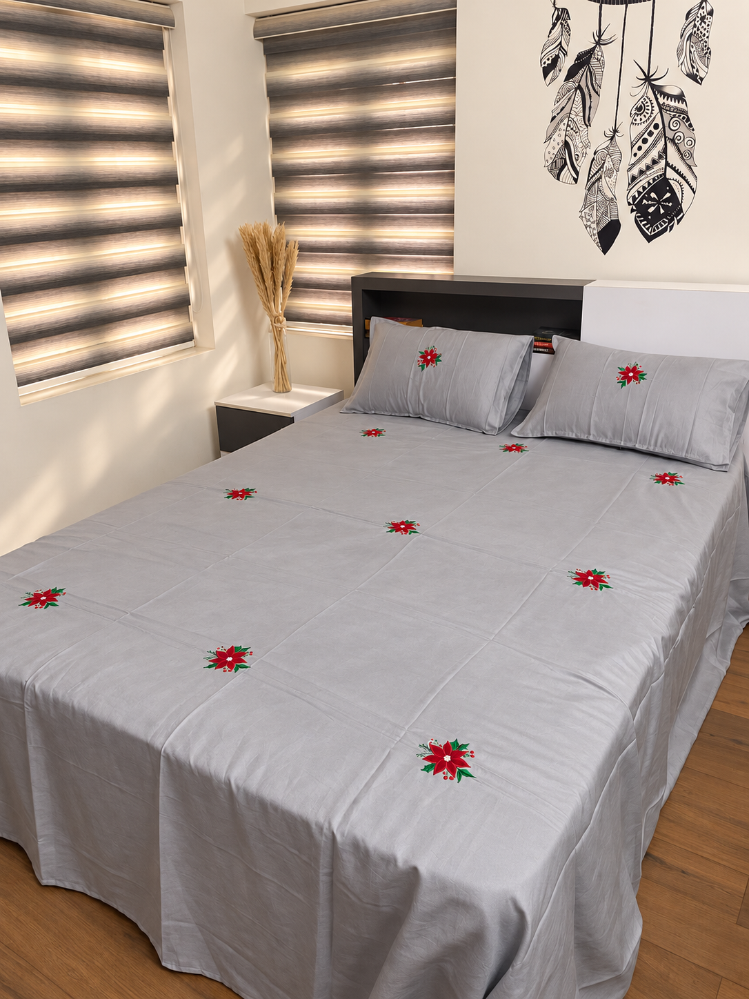 Applique bedsheet - King