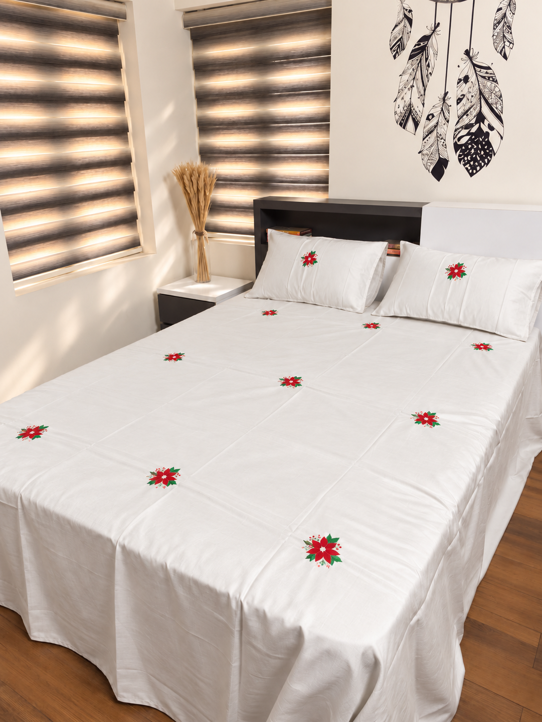 Applique bedsheet - King