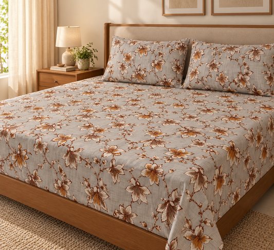 Printed cotton bedsheet -King