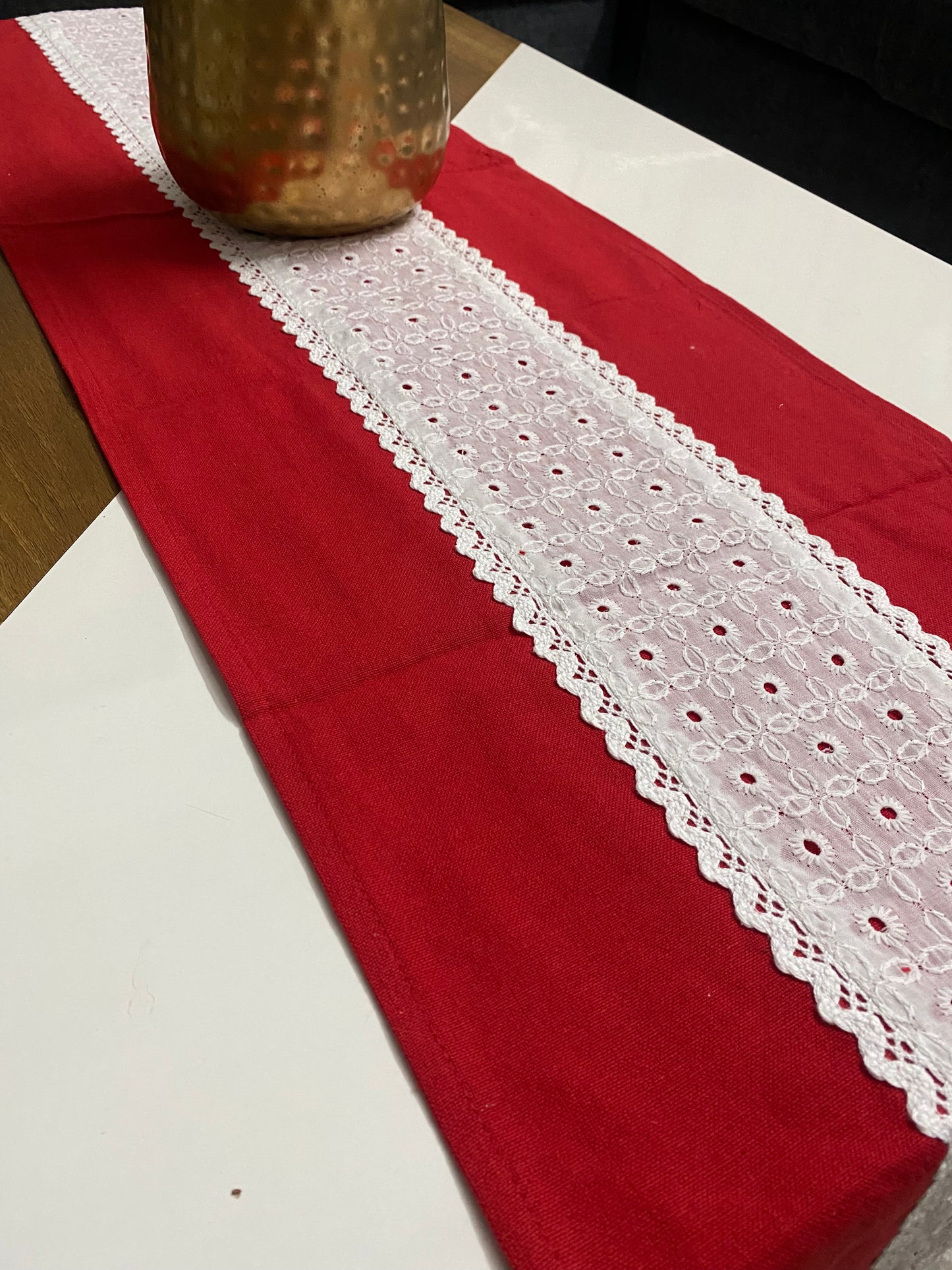 Red wedding table runner - 60 x13