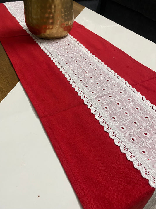 Red wedding table runner - 60 x13