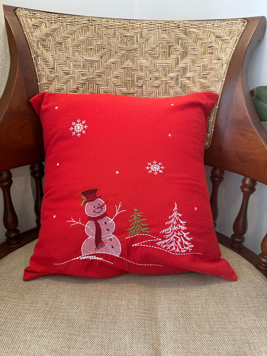 Snowman cushion cover - 16x16